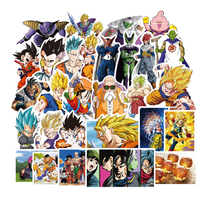 50 Dragon Ball stickers Anime Luggage Stickers 悟空 Waterproof sunscreen Computer notebook Electric car stickers