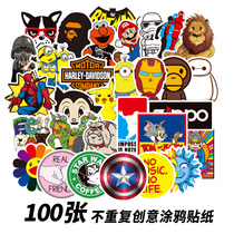 100 Tide brand luggage luggage stickers personality suitcase waterproof computer stickers guitar skateboard notebook stickers