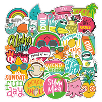 Green little fresh suitcase sticker skateboard pull-bar case Guitar Mobile Phone Computer Waterproof Sticker suitcase eye protection