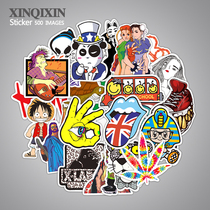 500 Non-Repeat Tide Card Sticker Luggage Sticker Tier Traveling Skateboard Guitar Laptop Sticks
