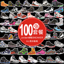 100 sneakers stickers AJ Jordan flying suitcases stickers Waterproof tide brand suitcases stickers incognito graffiti