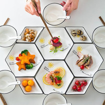 Creative net red platter tableware Nordic style dish set New Years Meal Home ceramic bowl dish plate combination