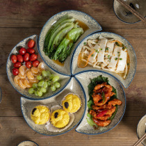 Creative net red household ceramics Moon plate platter set plate combination set New Years Eve dinner tableware dish plate New Years Day