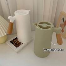ins High-value wooden handle thermos bottle Household large-capacity thermos bottle warmer