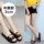 Dép đi trong nhà nữ mùa hè bên ngoài mặc thời trang hoang dã Hàn Quốc phiên bản của dép kéo từ và dép đi trong nhà với chống sạt lở Muffin nặng có đáy giày bãi biển