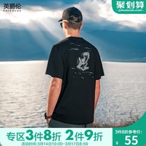 English 2022 Summer New Mens Short Sleeve T-Shirt Trend Street Cotton Print Half Sleeve T-Shirt Top