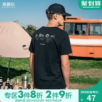 British Jurong Heavy 2022 Summer New Cotton Short-Sleeved T-Shirt Men Tide Brand Peak Print Half-Sleeve T-shirt