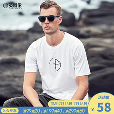 Футболка мужская Случайные короткие-рукавами британский Дженн