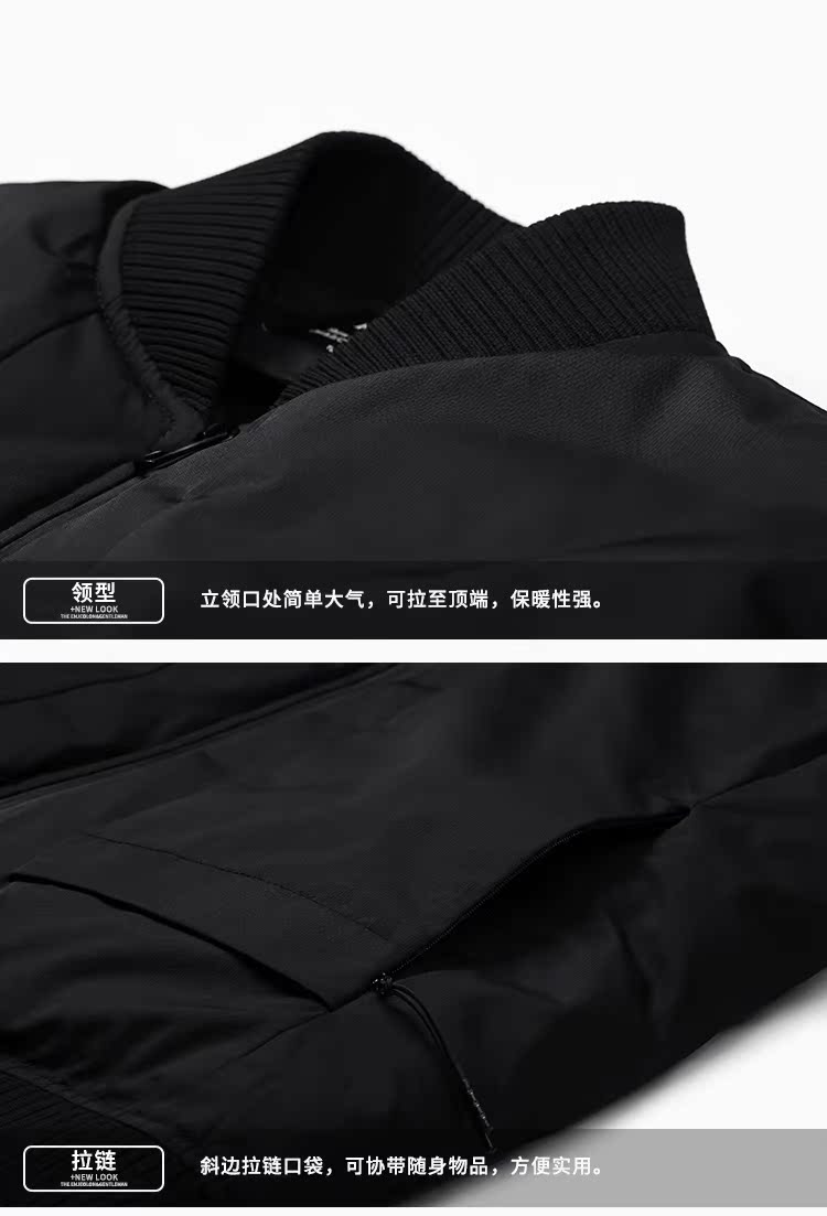 Ying Jue Lun Thanh niên Phiên bản đơn giản Hàn Quốc Slim cổ áo bóng chày cotton phù hợp với nam đẹp trai áo bông phổ biến Áo khoác dày áo gió