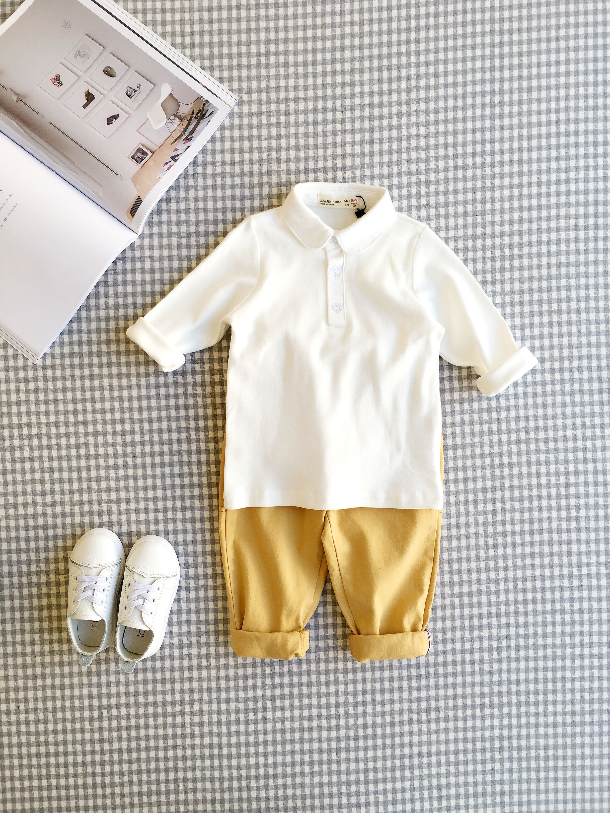 Mùa xuân 2018 bé trai và bé gái ve áo cotton đáy áo sơ mi trẻ em 3 tuổi bé áo thun dài tay áo sơ mi POLO thủy triều shop quần áo trẻ em đẹp