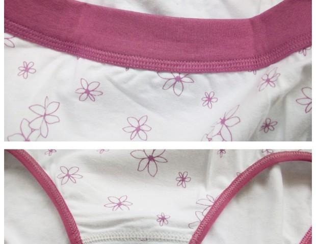 Tiandida thun Lycra cotton trắng nhạt in quần lót màu tím trong quần lót kháng khuẩn eo rộng 10 quần lót nguyệt san