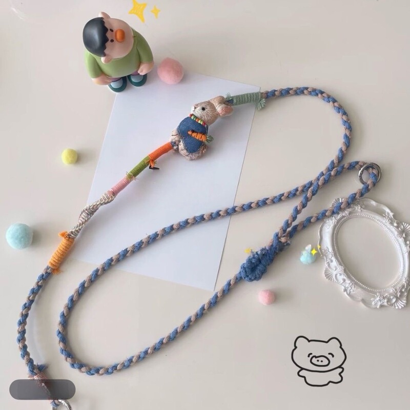 Little Bunny Phone Chain Keychain Long Crossbody Strap Bag Hanging Strap for Girls