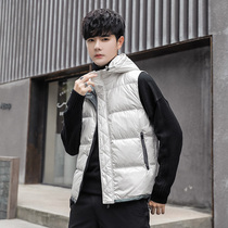Even cap down jacket mens college wind casual waistcoat Korean version Trend 100 lap fashion kshoulder fall new