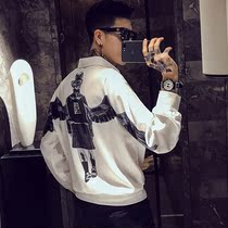 Spring and autumn new product personality printed shirt mens long-sleeved fashion Korean loose bat sleeve shirt trend casual inch shirt