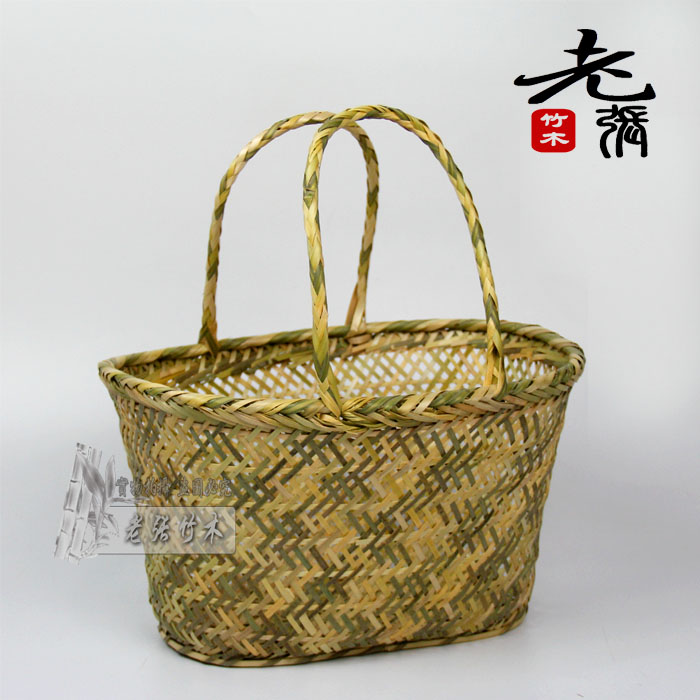 Bamboo shopping basket cake basket fruit shopping basket handbag basket shopping basket