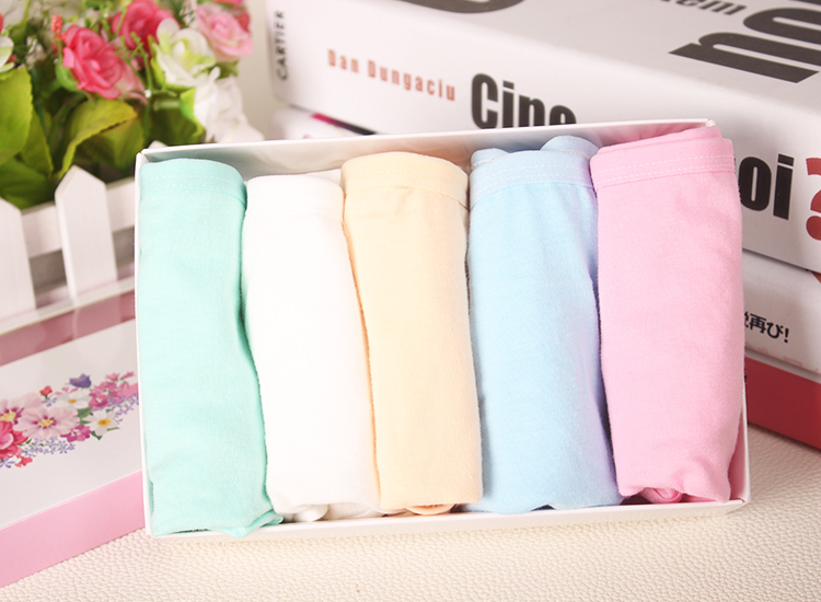 5 hộp quà tặng phụ nữ cotton màu tam giác rắn đồ lót cotton eo thấp eo cao của phụ nữ XL các loại quần lót nam