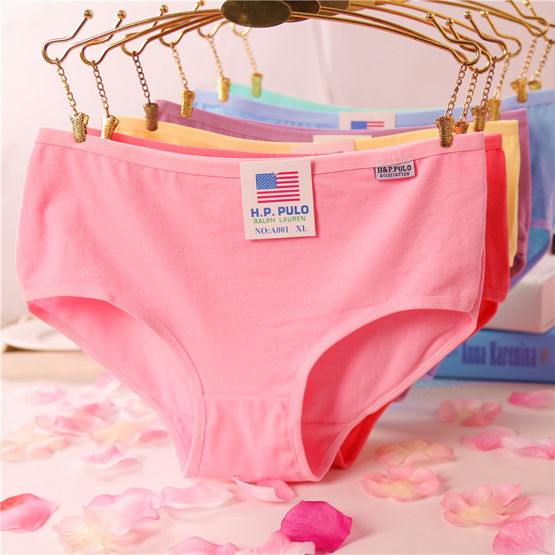 5 hộp quà tặng phụ nữ cotton màu tam giác rắn đồ lót cotton eo thấp eo cao của phụ nữ XL các loại quần lót nam
