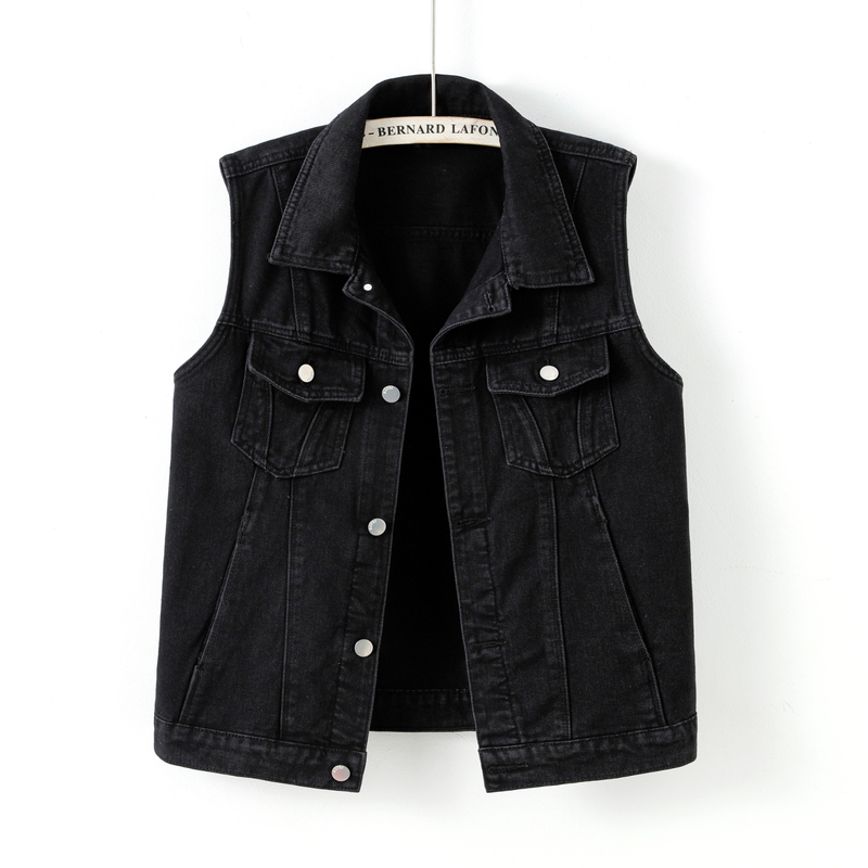 Black Denim Vest for Women, 2026 Spring and Autumn New Style, Loose and Versatile, Slimming, Suitable for Petite Figures, Vest Top Black Denim Vest for Women, 2026 Spring and Autumn New Style, Loose and Versatile, Slimming, Suitable for Petite Figures, Vest Top
