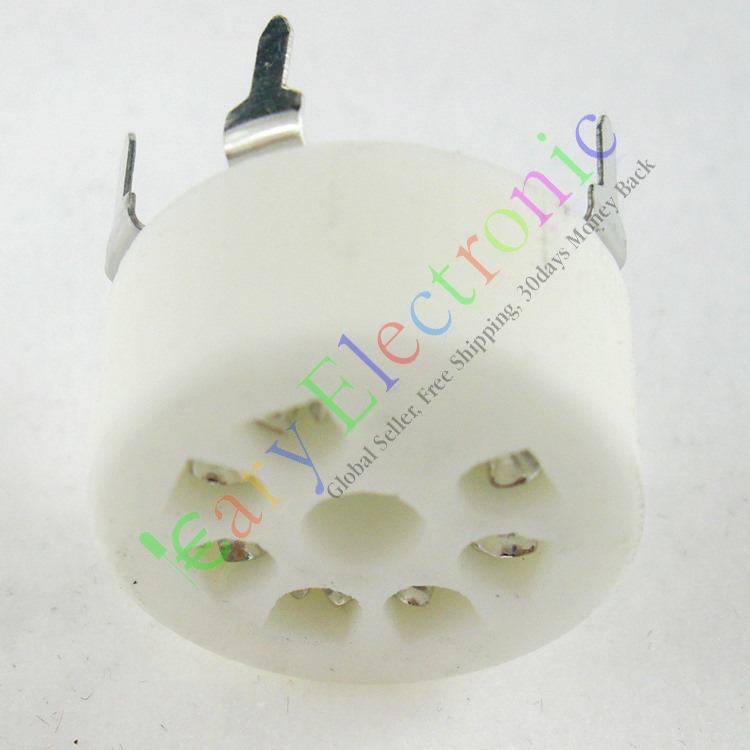 Small 7-foot silver-plated ceramic GZC7-Y-B vacuum tube seat Seven-foot tube seat for 6J1 1A2 6X4 6K7 WY1, etc