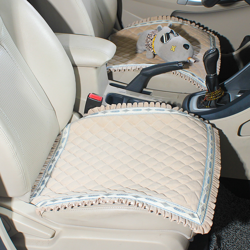 Car cushion winter plush three-piece single-piece heating GM cushion short plush cushion rear-farthing mat