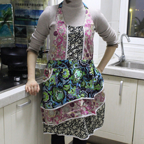 Apron Kitchen home fashion erasable hand waterproof and oil-proof cute Japanese work clothes long sleeve gown adult custom