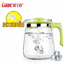 Lilac high temperature resistant glass cool kettle large capacity zip pot boiling water teapot cold kettle water Juice pot 2L