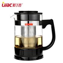 Lilac large heat-resistant glass teapot tea set stainless steel filter teapot s79 bubble teapot 950ml