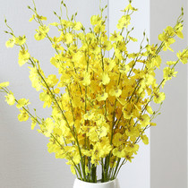 Dancing Lan Emulation Bouquet Dried Flowers Plastic Flowers Fake Flowers Decoration Flowers Living-room TV Cabinet Table Swinging Pieces Furnishing Floral Art