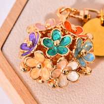 Cute flower keychain girl gift Car pendant high-grade net Red Girl schoolbag primary school student creative personality