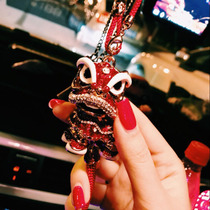 Car lion dance car pendant car pendant interior decoration supplies Daquan goddess Net red lion hanging decoration male personality
