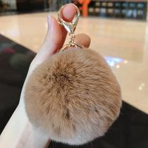 Hairy ball Rex rabbit key ring book Small pendant accessories bag female cute car Net red home student simple