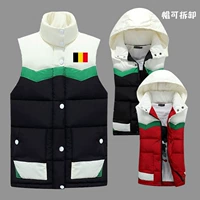 Áo vest cotton Bỉ Bỉ vest đen trùm đầu Áo thể thao ngoài trời mùa đông giữ ấm áo khoác gió lining