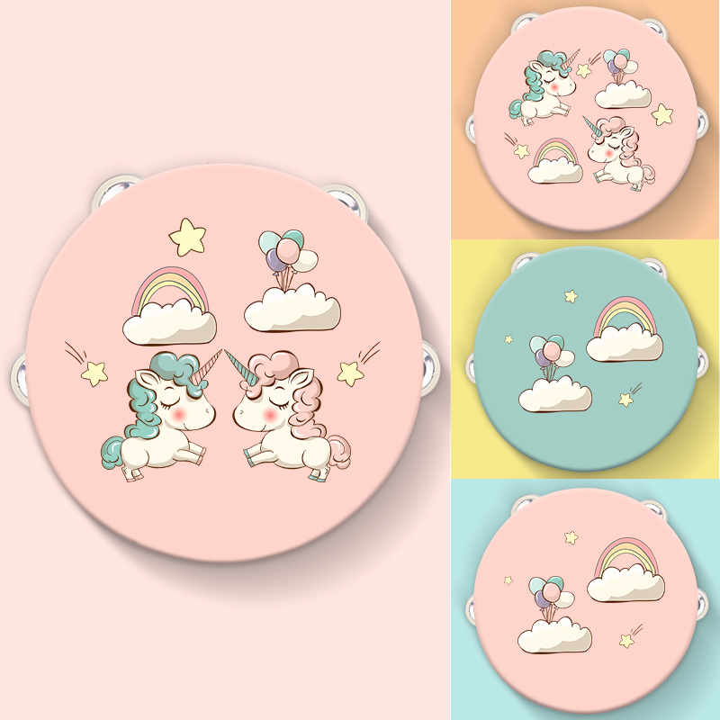 Teacher Suzuki used children's kindergarten baby sky rocking bell professional percussion to perform the hand drum of the musical instrument 