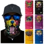 Ngoài trời đầy màu sắc mô hình Python ngụy trang kem chống nắng ma thuật Headscarf Puppy mèo con thực tế 3D tóc giả Đêm chạy bụi khăn - Kerchief / Earflap khăn che mặt đi phượt