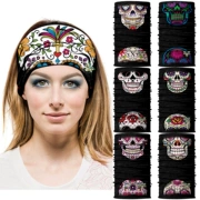 Đầu máy retro liền mạch ma thuật headband băng tóc 骷髅 mô hình hoang dã vương miện headband thể thao yoga chạy khăn mặt - Kerchief / Earflap