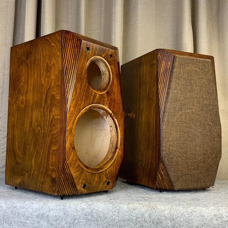 Customized 5 inch 6.5 inch 8 inch 10 inch 12 inch solid wood two-way bevel high fidelity speaker empty box birch splint