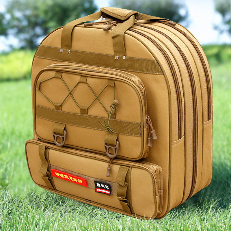 Fish protection bag thickened waterproof fishing gear multi-functional backpack double-layer three-layer fishing chair sea pole fishing storage bag