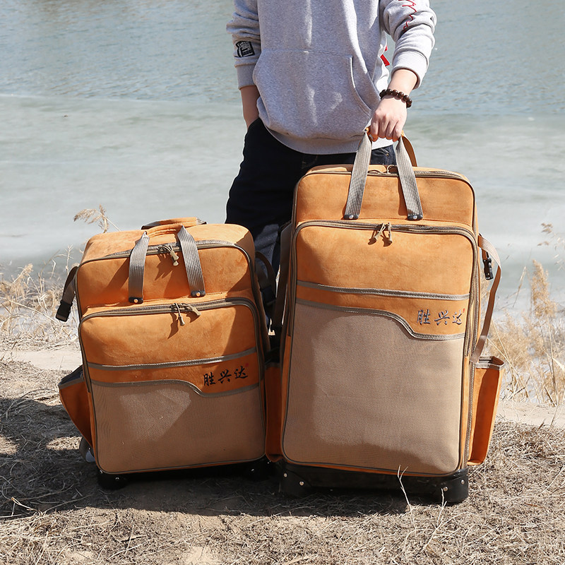 Steel wire stereotyped double-layer European fishing chair bag hard shell double shoulder portable outdoor special chair bag