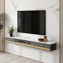 Brief modern light and luxurious suspended TV cabinet wall-mounted shelve with narrow small family living room TV wall Decorative Chandeliers