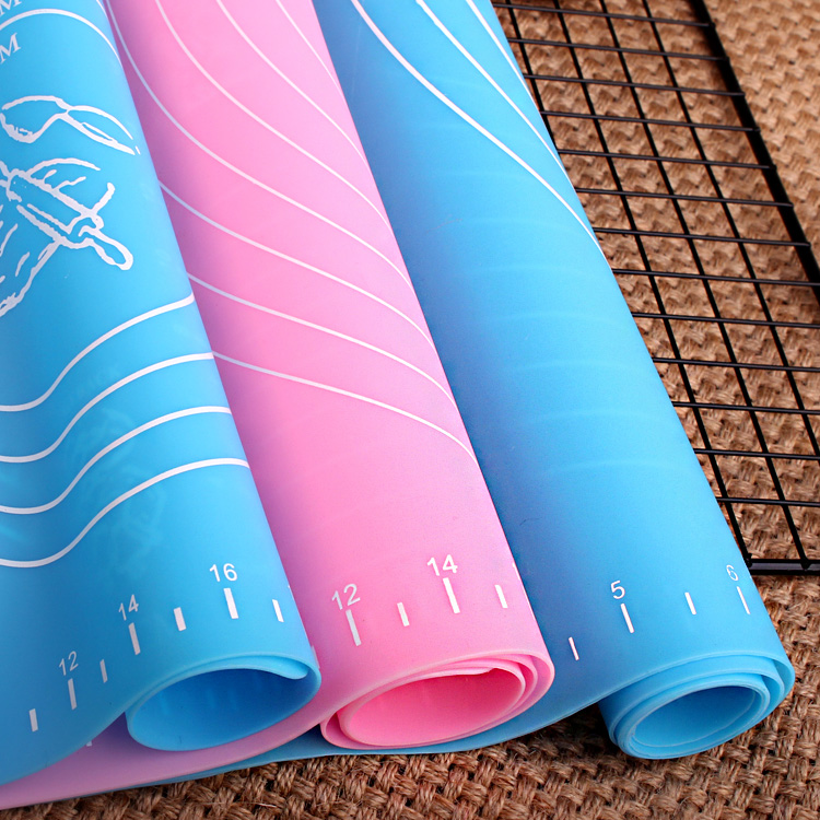 Thickened Large Silicone Cushion Knead Mat high temperature resistant with scale Soft case plate and face mat Rolling Mat Baking Tool