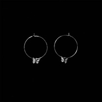 Daily ~ simple and exquisite Yu Shuxin Jin Jing same earrings butterfly earrings ring earrings female
