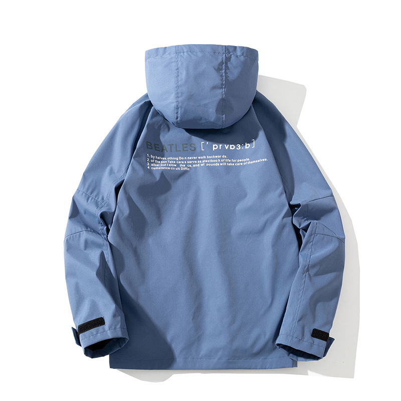 Men's Spring and Autumn Jacket Coat Loose Hooded National Tide Brand Casual Sports Tooling Student Korean Version All-match Single Shirt