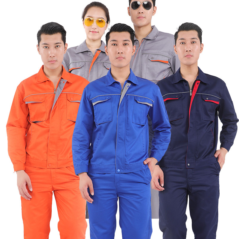 Autumn and winter overalls set long sleeve men's factory workshop workers overalls custom-made clothes auto repair decoration