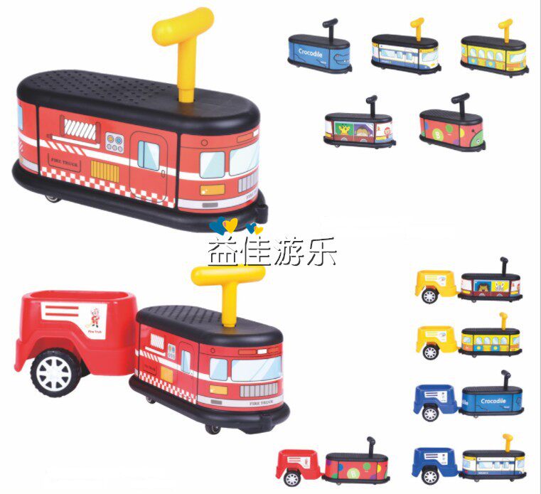 Han-style indoor muted universal wheel torsion twisting car 1-6-year-old baby slip wagon with children's toys