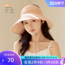 Fancet Van Decorated Air Top Sunscreen Woman summer Anti-UV 100 lap sun hat Foldable Great eave sun hat
