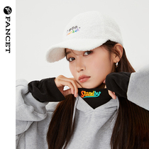 Fancet hat children autumn and winter Korean version baseball cap lamb cashmere display face small 100 lap adjustable zama tail duck tongue cap