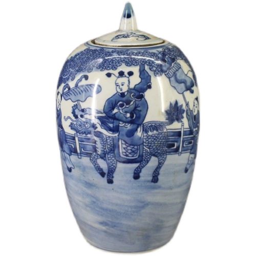 Сине-белый антикварный чай, антикварная фарфоровая коробочка для хранения