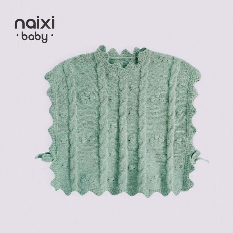 NAIXIBABY | Soft in hand Early spring girl knit waistcoat for girl knitted waistcoat Flowers Foreign Pie baby Camshoulder