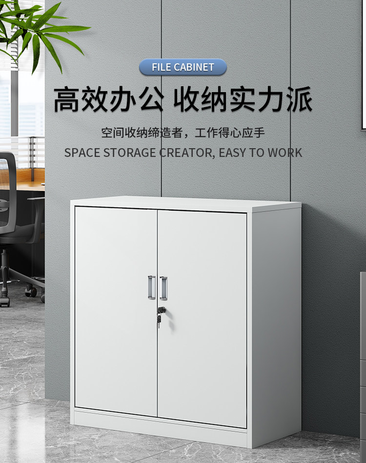 分下节对开门文件柜矮柜钢制铁皮柜办公室档案柜储物柜带锁资料柜-阿里巴巴