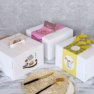 Birthday Cake Box 8 inch 6 inch 10 inch portable cake box baking packaging 12 inch customized batch free of mail